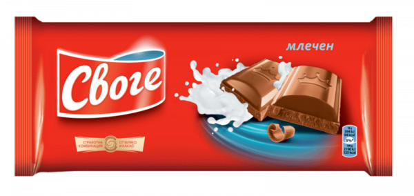 шоколад своге млечен 80гр.
