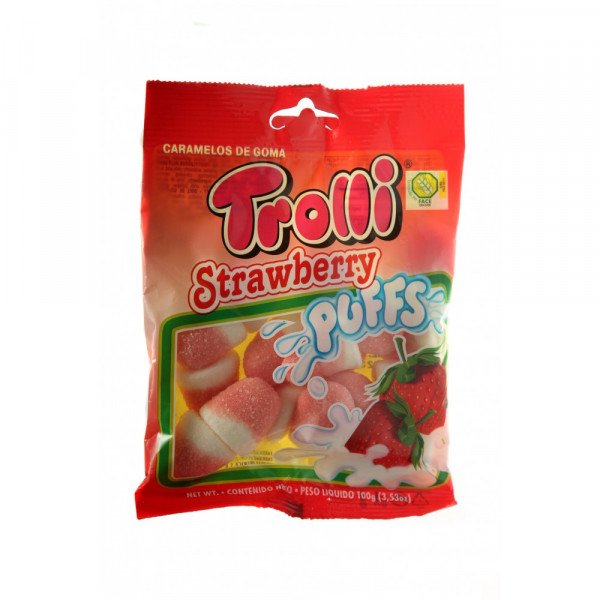 желирани бонбони троли ягода 100гр