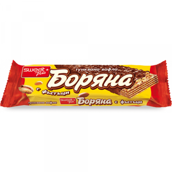 шоколадова вафла боряна с фъстъци 36гр
