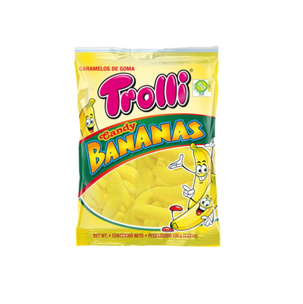 желирани бонбони троли  банан100 гр