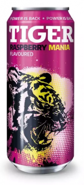 енергийна напитка тайгър малина 500мл