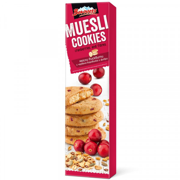 бисквити боровец червени боровинки&фибри 110гр