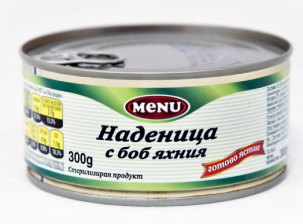 консерва меню наденица с боб 300г