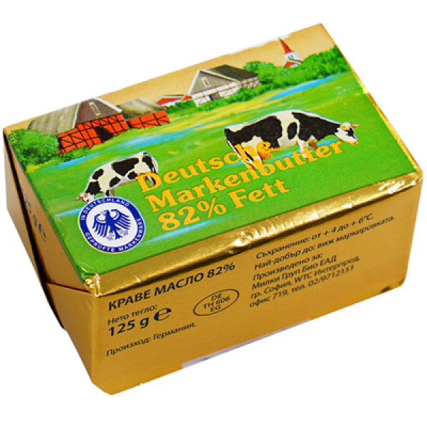 краве масло дойче маркенбутер 125гр 82%