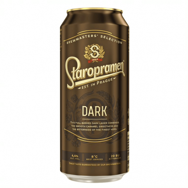 бира старопрамен кен тъмно 500мл