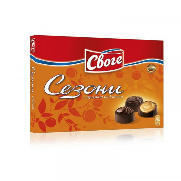 шоколадови бонбони своге сезони кайсия 160 гр.