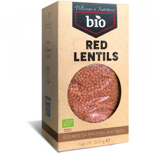 Био червена леща - 0,500 гр.