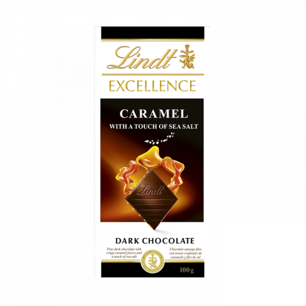 шоколад линдт екселенс карамел и морска сол 100гр