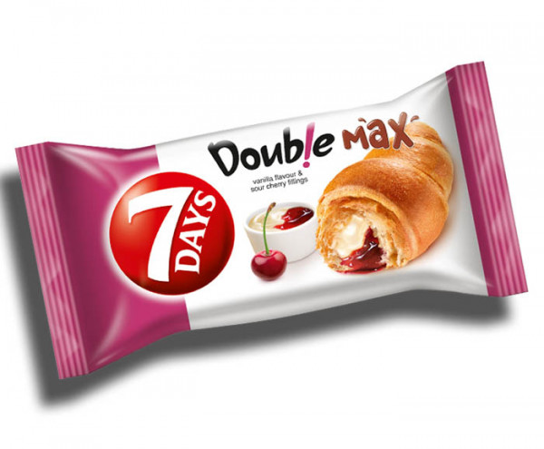 кроасан 7 дейс дабъл макс с ванилия и вишна 92гр.