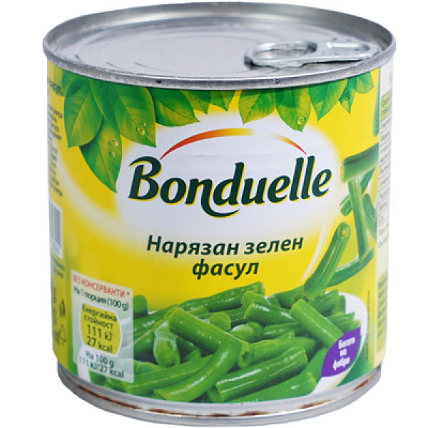 консерва бондюел зелен фасул 400гр.