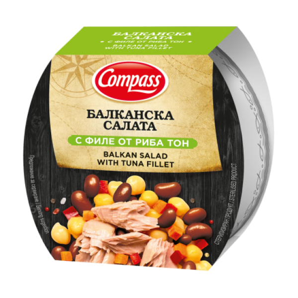 салата балканска компас филе от риба тон 160гр