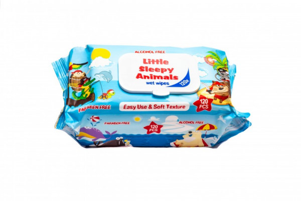 Мокри Кърпи с Капак Слийпи Ябълка - 120бр.