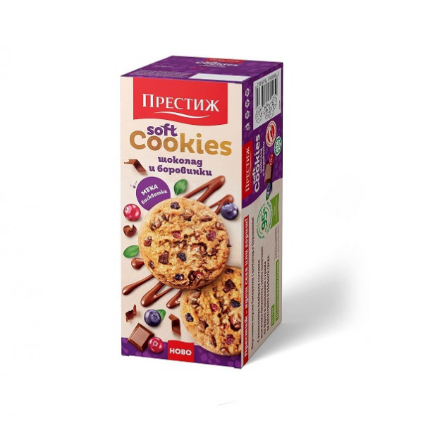 бисквити престиж шоколад и боровинка 120гт