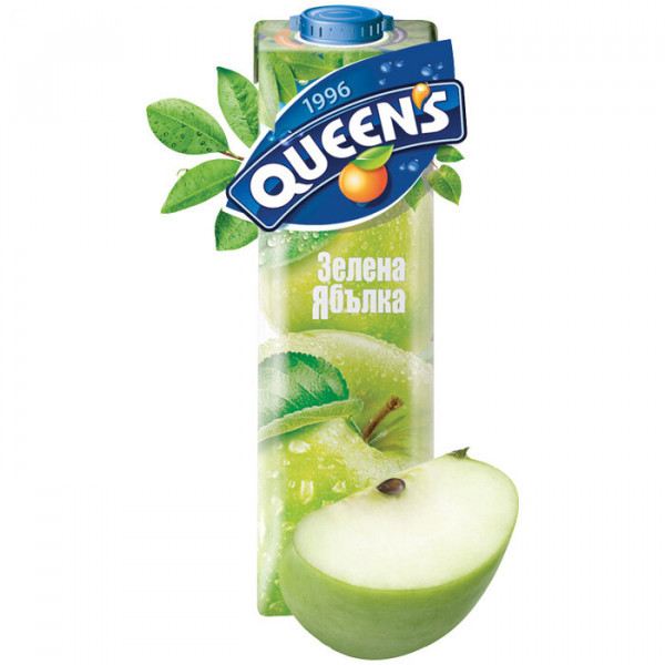 плодов сок куинс зелена ябълка 1л