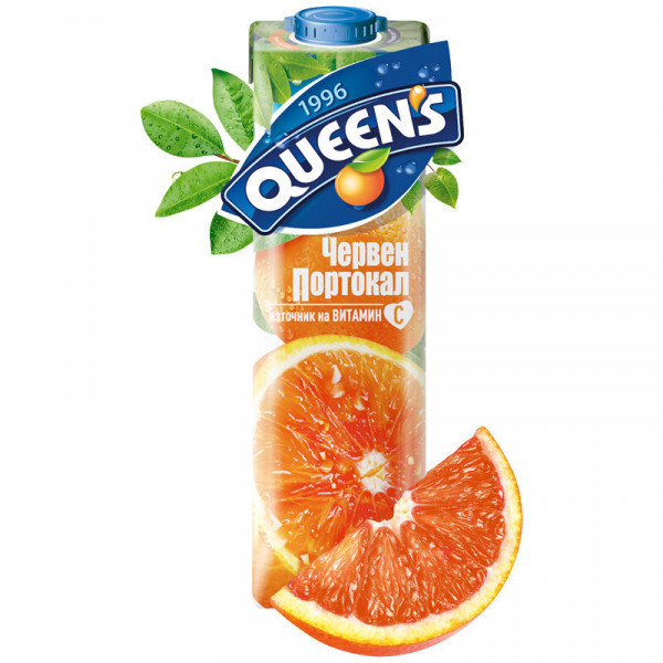 плодов сок куинс портокал с червен портокал 1л