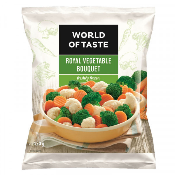 зaмразени зеленчуци world of taste - кралски микс 450 гр.