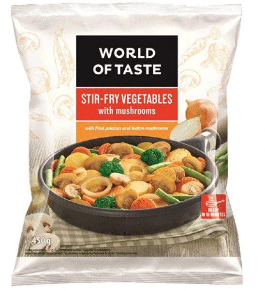 зaмразени зеленчуци world of taste - с гъби 450 гр.